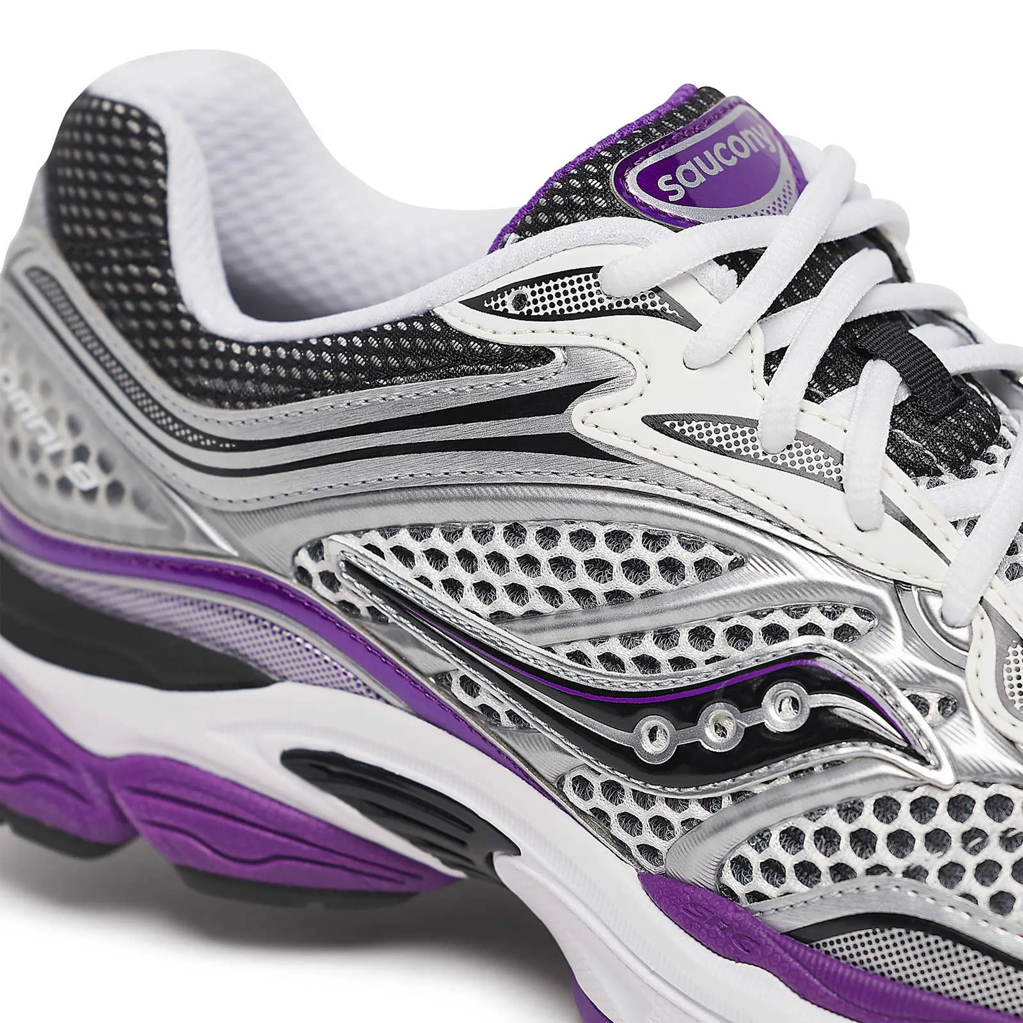 Detailed View of Saucony Progrid Omni 9 Silver Purple S70739-10